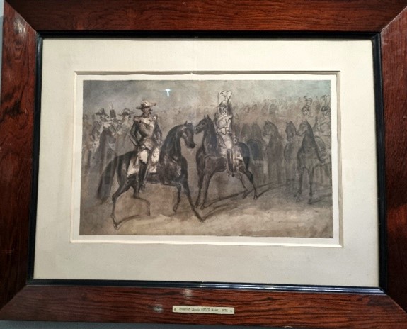 REGNAULT 2021 Constantin Guys Napoléon III à cheval passant une revue vers 1855 1860 œuvre faisant partie du don Claude Roger Marx ainsi quon peut le voir en bas du cadre IMG2